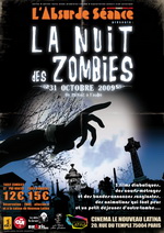 La Nuit des Zombies au cinéma le Nouveau Latina le 31 octobre de minuit à l'aube