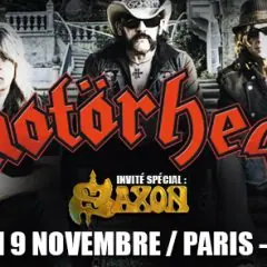 Motörhead et Saxon en concert le 9 novembre 2013 au Zénith de Paris
