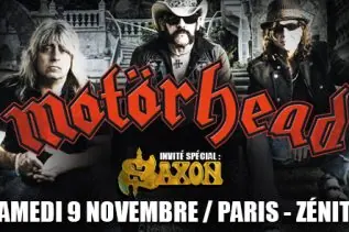 Motörhead et Saxon en concert le 9 novembre 2013 au Zénith de Paris