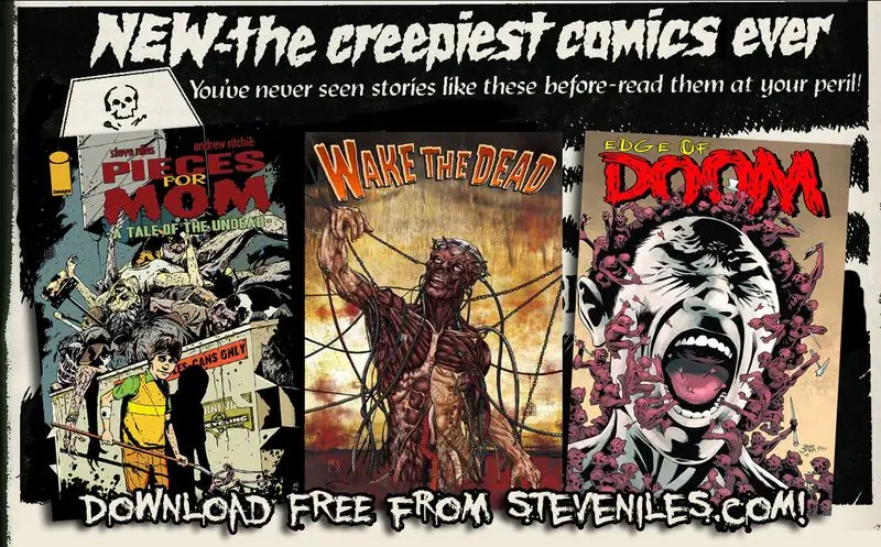 Steve Niles offre 3 comics pour Halloween à lire en ligne !
