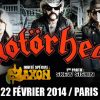 Une nouvelle date pour le concert de Motörhead à Paris : samedi 22 février 2014!