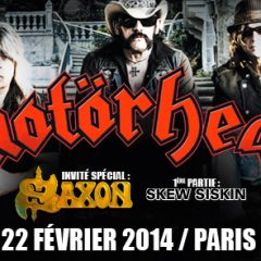 Une nouvelle date pour le concert de Motörhead à Paris : samedi 22 février 2014!