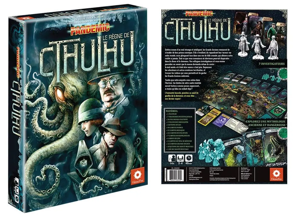 Notre avis sur Pandemic : Le règne de Cthulhu qui est sorti chez Filosofia