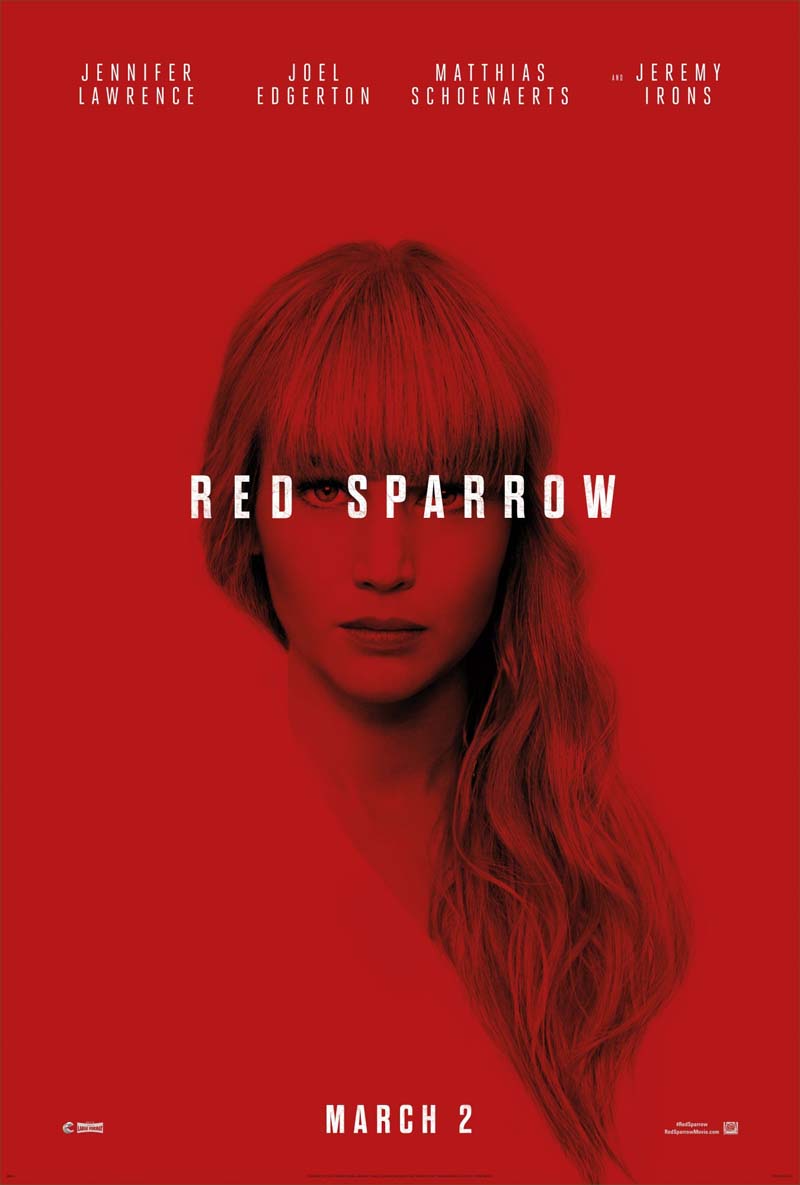 Nouveau trailer de Red Sparrow avec Jennifer Lawrence