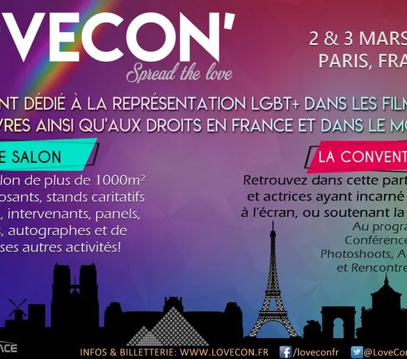 La première convention LGBT aura lieue à Paris les 2 et 3 Mars 2019