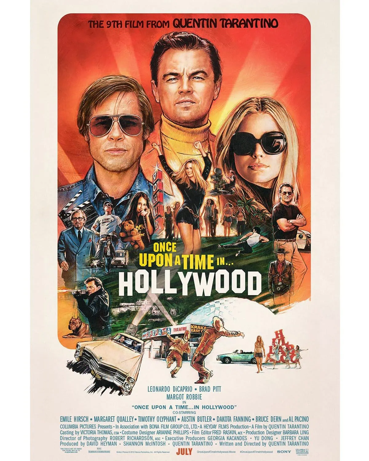 Poster rétro pour le nouveau Tarantino Once Upon A Time in Hollywood