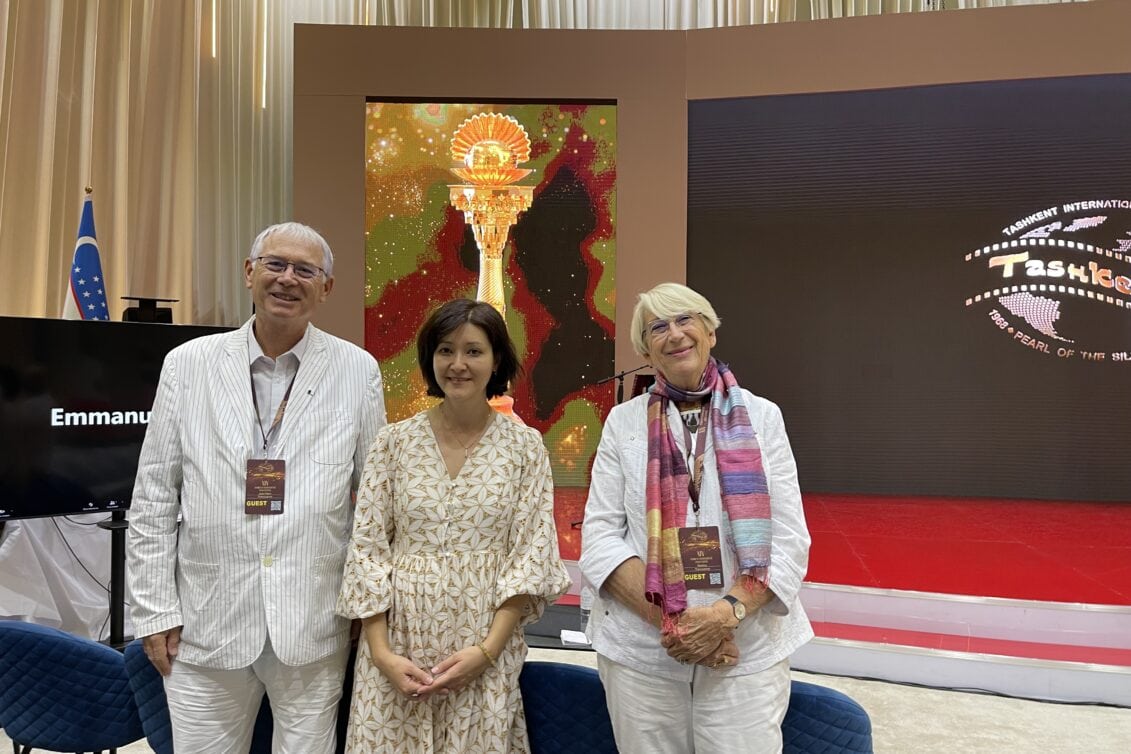 Martine et Jean-Marc Thérouanne, dirigeants du Festival International des Cinémas d’Asie de Vesoul ont représenté la France au 14e Festival International du Film de Tachkent (Ouzbékistan)