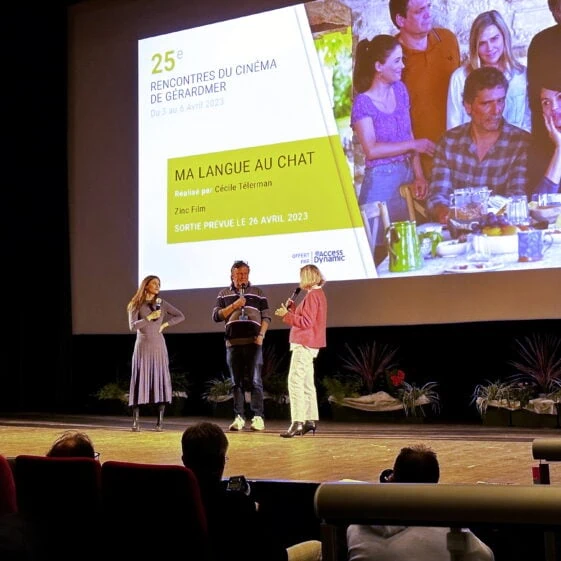 Interview de Cécile Telerman et de Mélanie Bernier pour le film Ma langue au chat