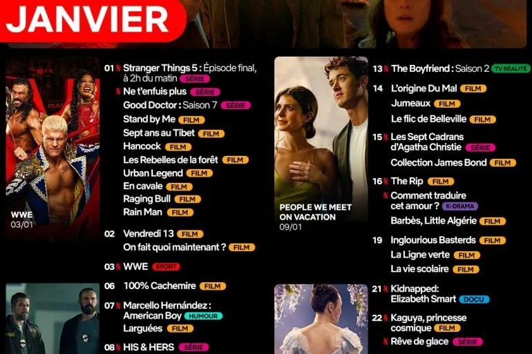 Netflix : toutes les nouveautés films et séries de janvier 2026 9 Netflix : toutes les nouveautés films et séries de janvier 2026
