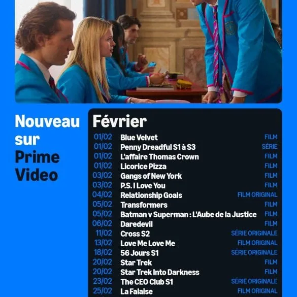 Prime Video Février 2026 : Cross revient, David Lynch s'invite et les super-héros débarquent en force 5 Prime Video Février 2026 : Cross revient, David Lynch s'invite et les super-héros débarquent en force