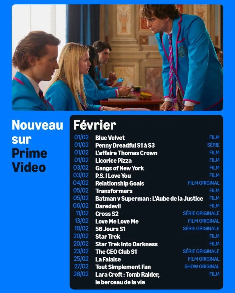 Prime Video Février 2026 : Cross revient, David Lynch s'invite et les super-héros débarquent en force 3 Prime Video Février 2026 : Cross revient, David Lynch s'invite et les super-héros débarquent en force