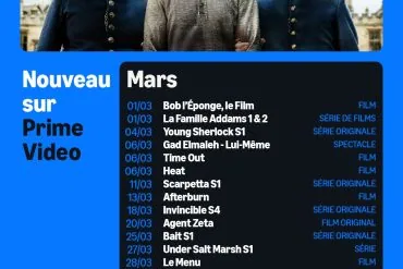 Sorties Prime Video mars 2026 : Young Sherlock, Scarpetta, Invincible et toutes les nouveautés 16 Sorties Prime Video mars 2026 : Young Sherlock, Scarpetta, Invincible et toutes les nouveautés