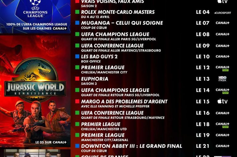 Sorties Canal+ avril 2026 : les films, séries et sport à ne pas rater ce mois-ci