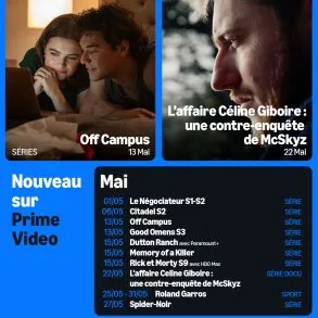 Sorties Prime Video mai 2026 : Spider-Noir avec Nicolas Cage, Citadel, Good Omens et plus 3 Sorties Prime Video mai 2026 : Spider-Noir avec Nicolas Cage, Citadel, Good Omens et plus