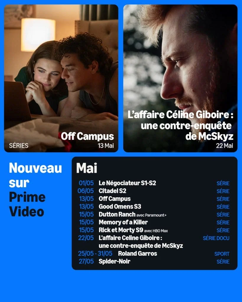 Sorties Prime Video mai 2026 : Spider-Noir avec Nicolas Cage, Citadel, Good Omens et plus 3 Sorties Prime Video mai 2026 : Spider-Noir avec Nicolas Cage, Citadel, Good Omens et plus