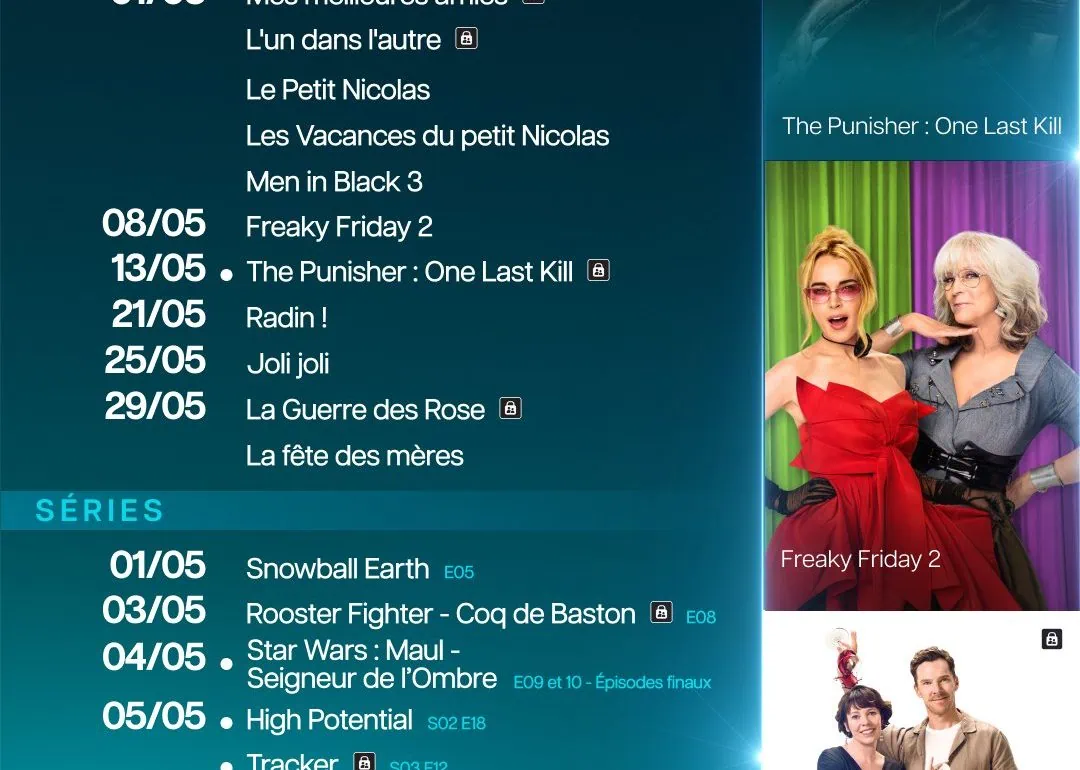 Sorties Disney+ mai 2026 : Daredevil, Star Wars Maul, La Guerre des Rose et plus 1 Sorties Disney+ mai 2026 : Daredevil, Star Wars Maul, La Guerre des Rose et plus