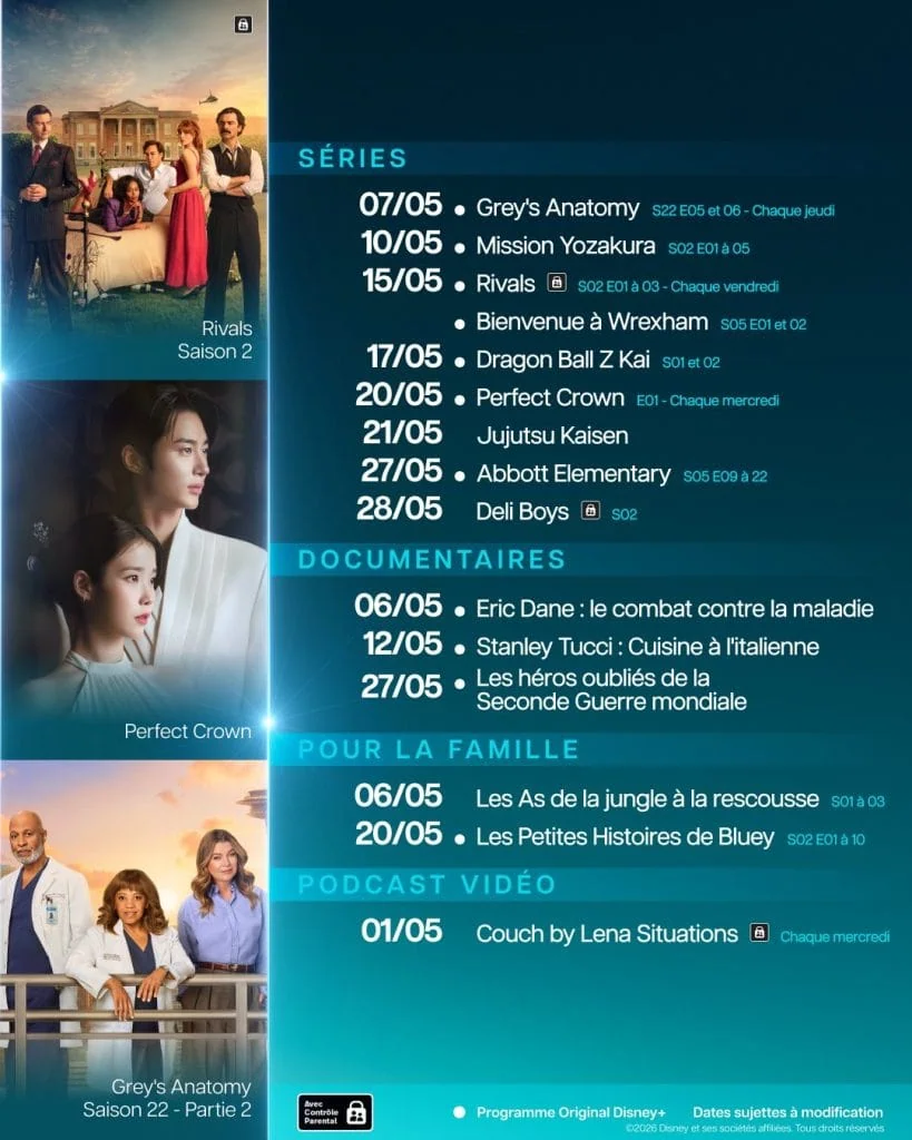 Sorties Disney+ mai 2026 : Daredevil, Star Wars Maul, La Guerre des Rose et plus 4 Sorties Disney+ mai 2026 : Daredevil, Star Wars Maul, La Guerre des Rose et plus