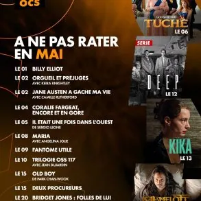 Sorties OCS mai 2026 : Kaamelott Deuxième Volet, God Save The Tuche, Maria et plus 4 Sorties OCS mai 2026 : Kaamelott Deuxième Volet, God Save The Tuche, Maria et plus