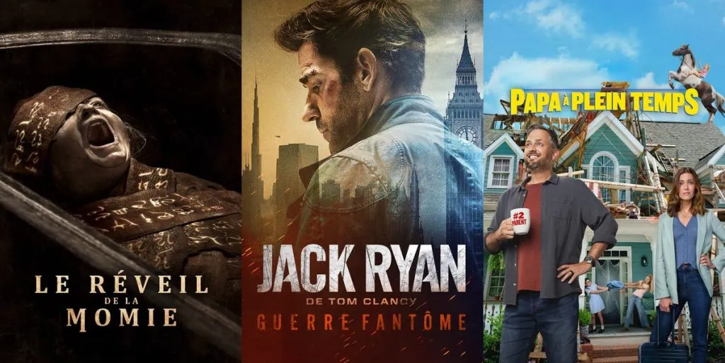VOD en France : 10 nouveaux films disponibles dès la semaine du 14 août 2026 3 Nouveautés VOD FR : Le Réveil de la Momie – Jack Ryan de Tom Clancy : Guerre Fantôme – Papa à plein temps