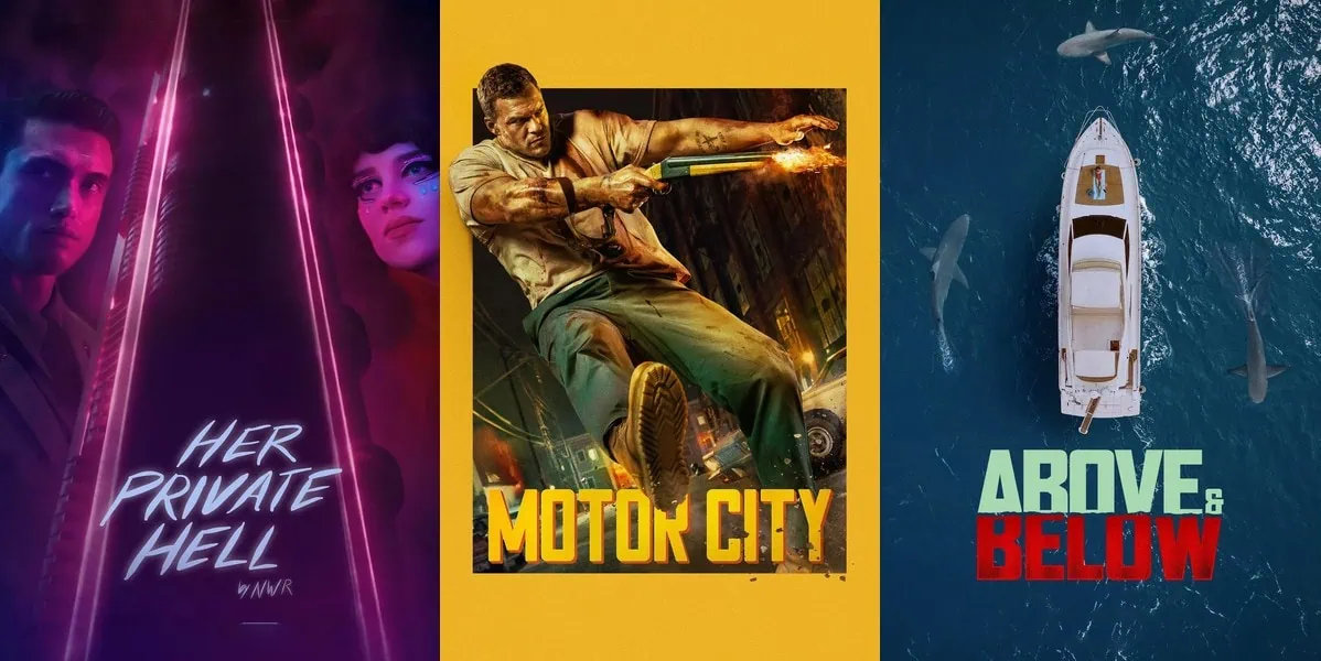 Sorties VOD au USA semaine du 23 août 2026 : 7 nouveaux films 2 Nouveautés VOD US August 2026 : Her Private Hell – Motor City – Above & Below