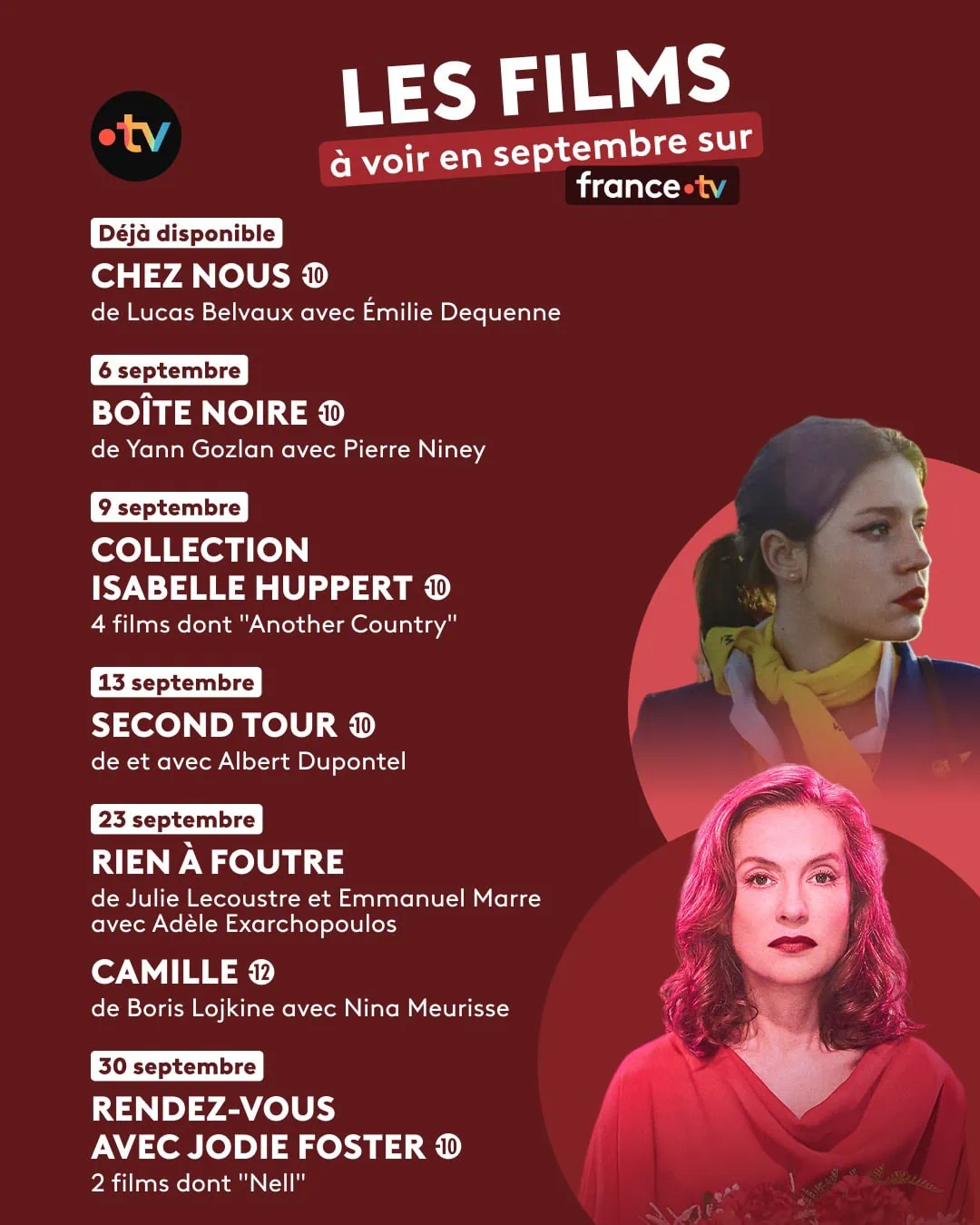 Nouveautés et sorties France TV septembre 2026 : tous les films et séries du mois 4 Calendrier France TV septembre