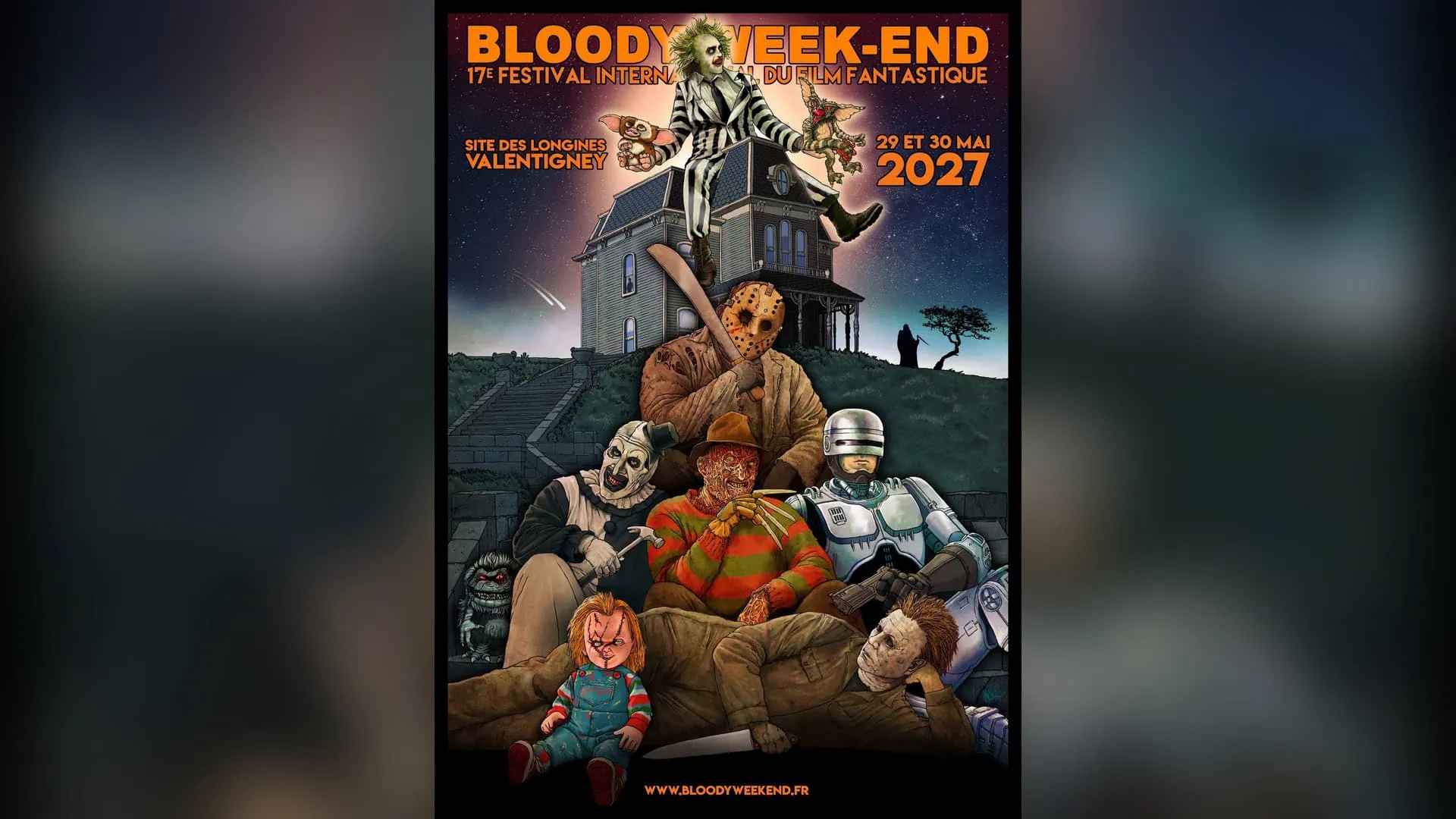 Bloody Week-end 2027 : l'affiche de la 17e édition 3 Affiche officielle du film Bloody Week-end 2027