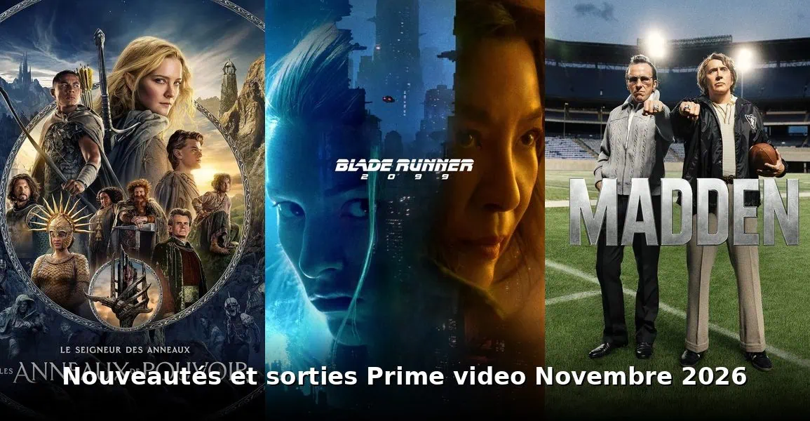 Nouveautés et sorties Prime Video novembre 2026 : tous les films et séries du mois